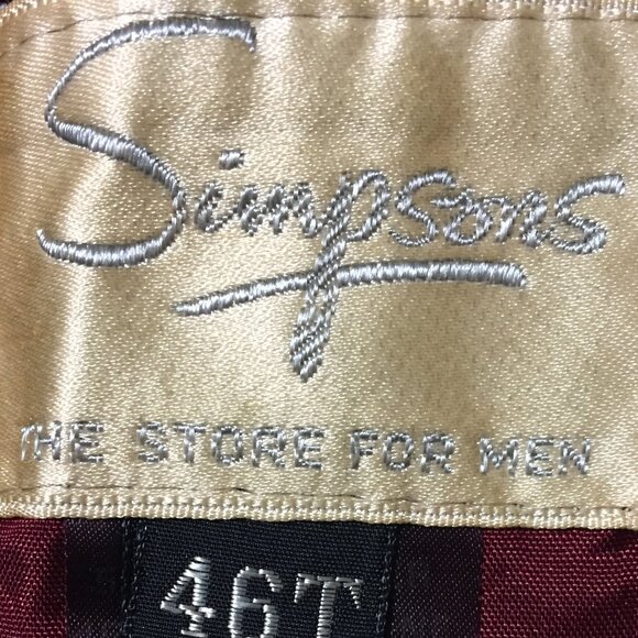 VINTAGE SIMPSONS WOOL BLEND PLAID JACKETS SIZE 46T - Picture 10 of 10